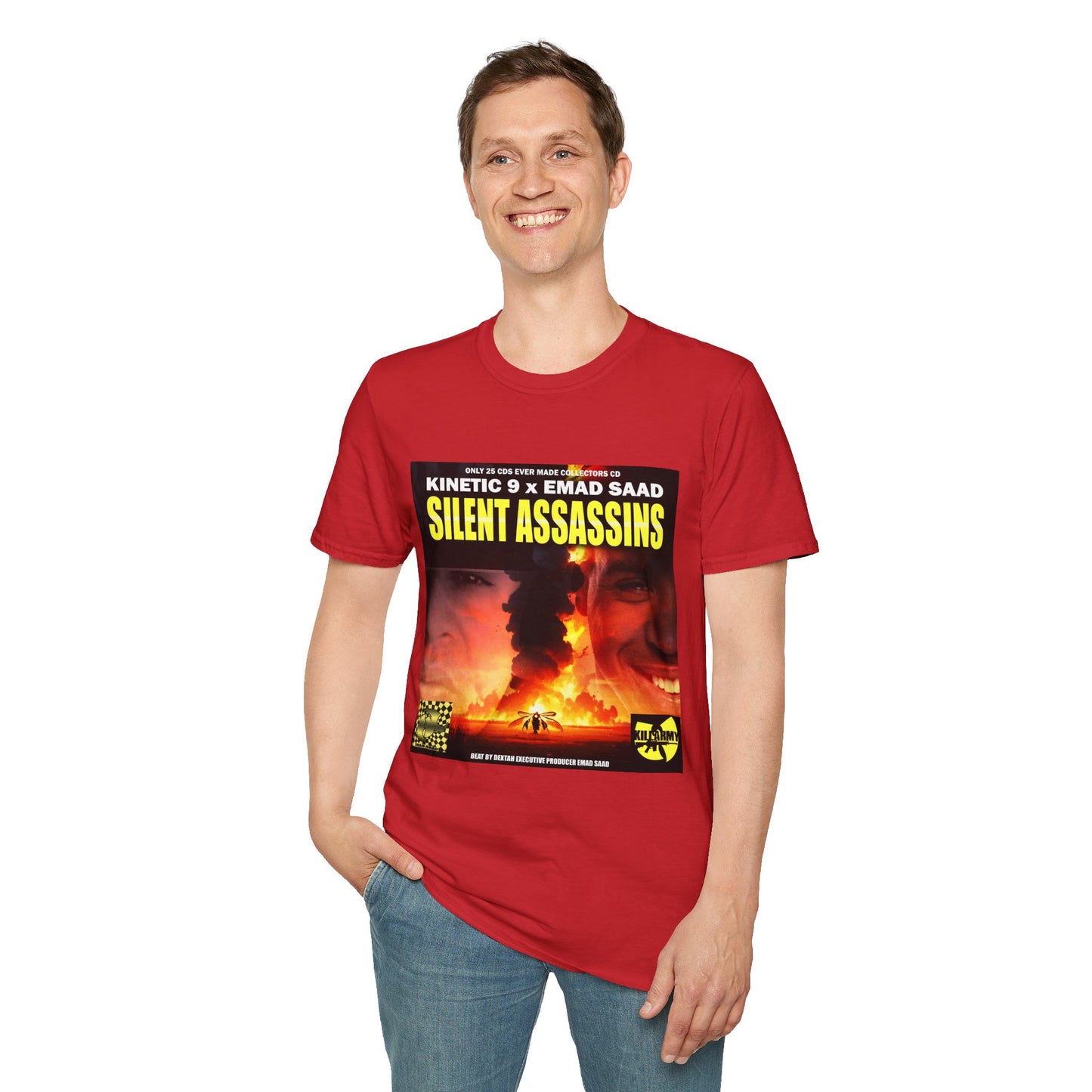 Silent Assassins Graphic T‑Shirt – Kinetic 9  x Emad Saad Album Art Tee