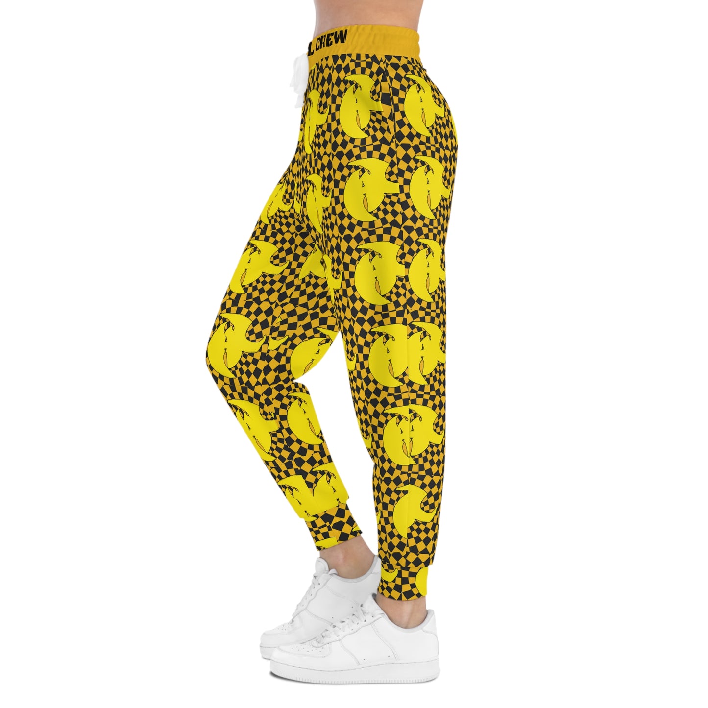 HK LOGO High Energy Athletic Joggers | Checkerboard Design | Perfect for Active Lifestyle