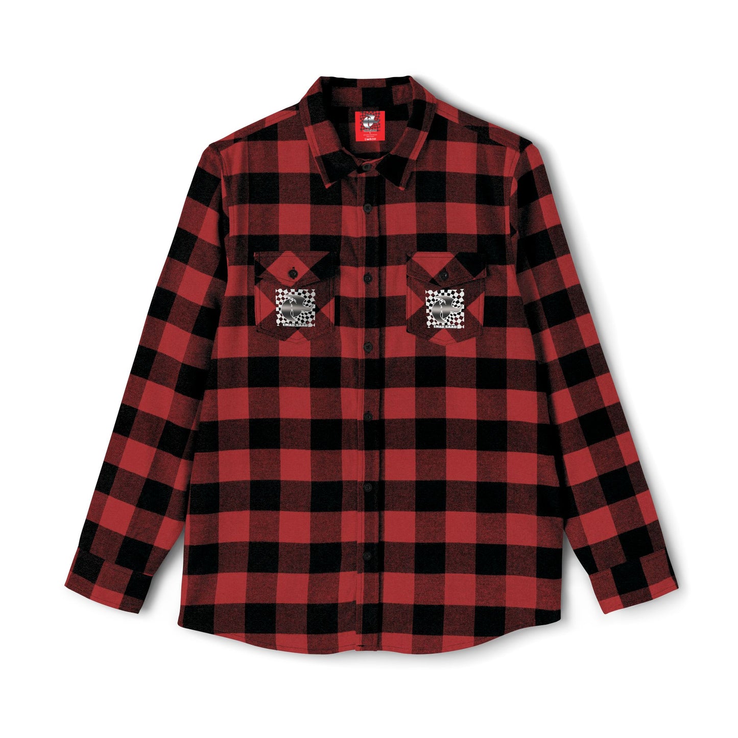 HK Logo Unisex Flannel Shirt with Checkered Design - Perfect for Casual Style & Outdoor Adventures