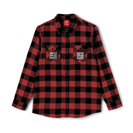 HK Logo Unisex Flannel Shirt with Checkered Design - Perfect for Casual Style & Outdoor Adventures