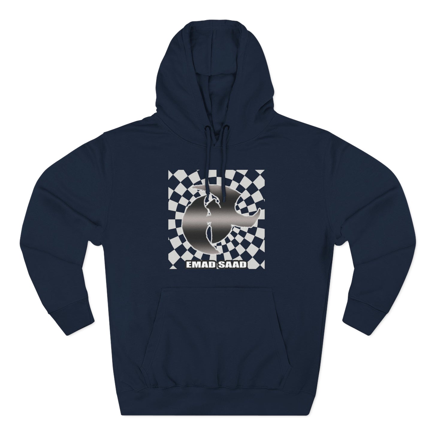 Emad Saad HK Checkerboard Skate Hoodie Graphic Pullover