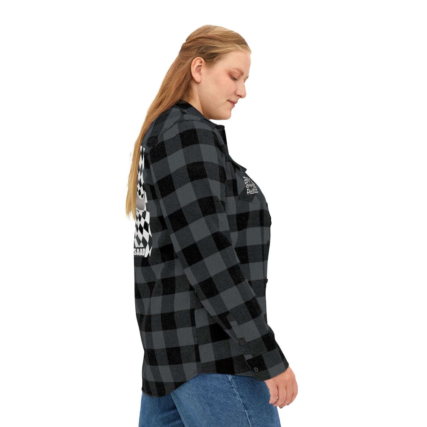 HK Logo Unisex Flannel Shirt with Checkered Design - Perfect for Casual Style & Outdoor Adventures