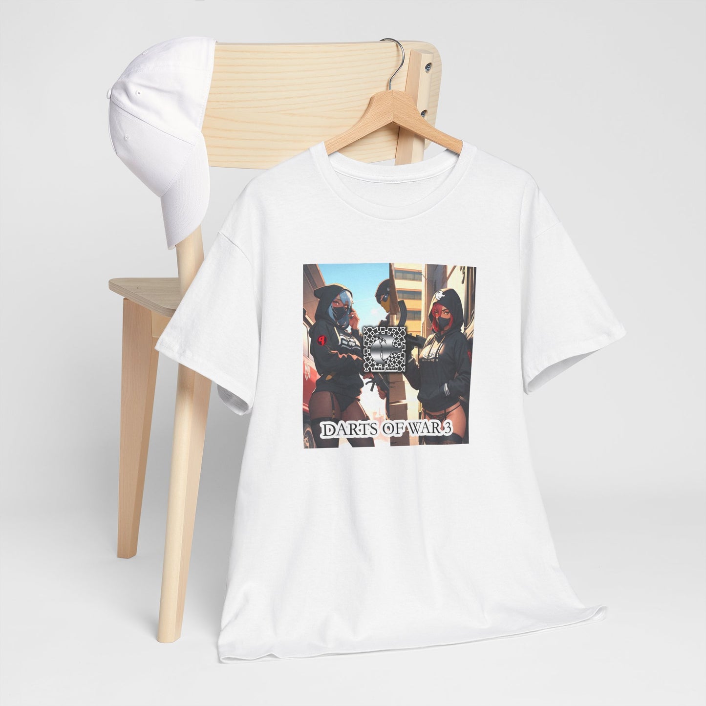 Darts of War Unisex Heavy Cotton Tee - Casual Streetwear Graphic T-Shirt