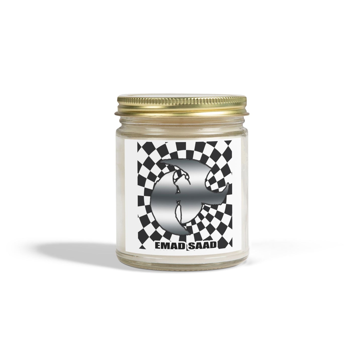 Emad Saad Scented Candle – Coconut Apricot Wax (4oz & 9oz) – Relaxing Home Fragrance