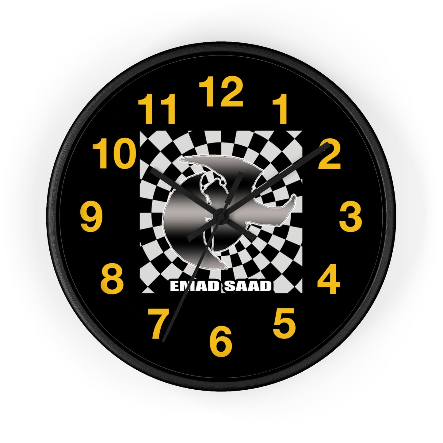 Racing Themed Wall Clock - Emad Saad Design, Perfect for Car Enthusiasts & Gift Ideas