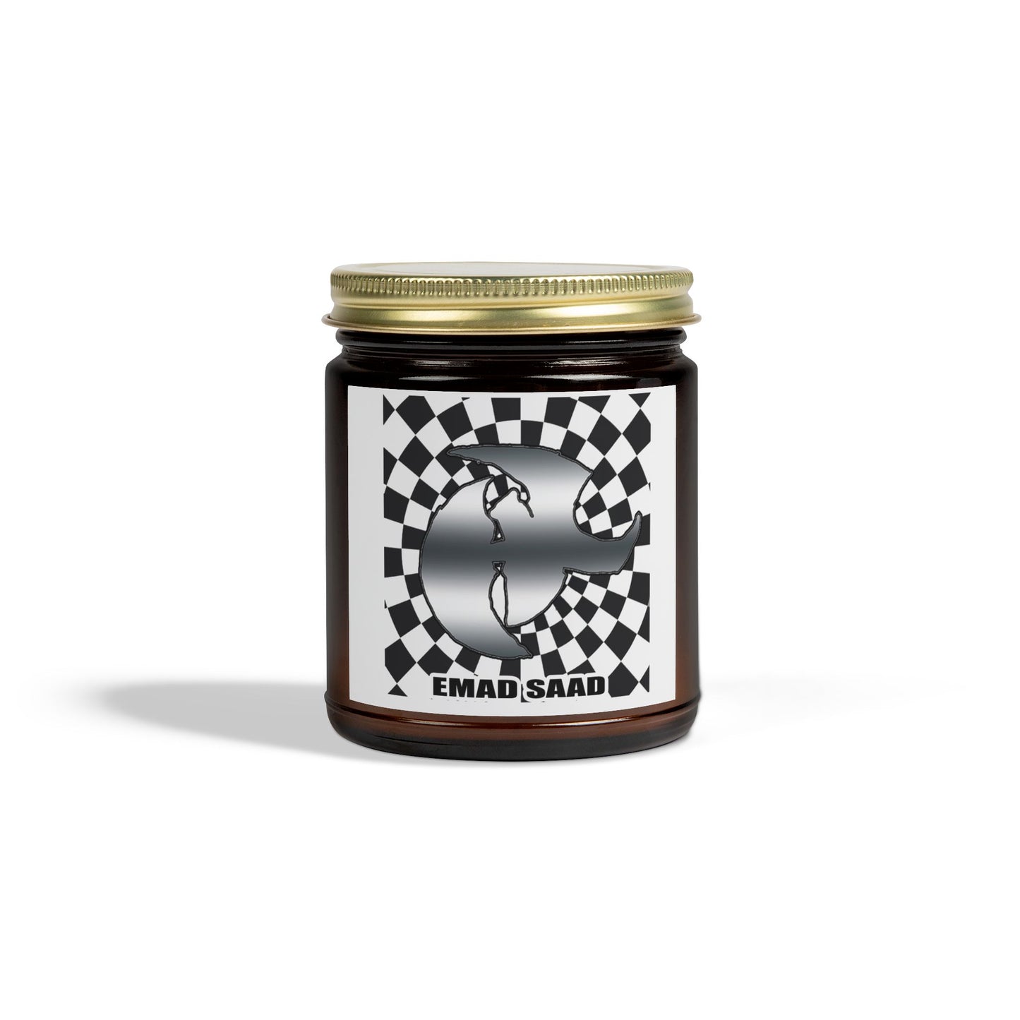 Emad Saad Scented Candle – Coconut Apricot Wax (4oz & 9oz) – Relaxing Home Fragrance