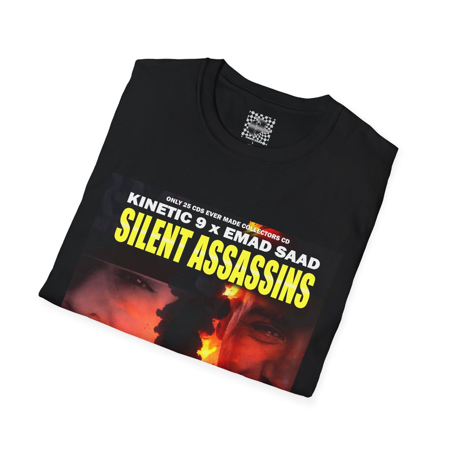 Silent Assassins Graphic T‑Shirt – Kinetic 9  x Emad Saad Album Art Tee