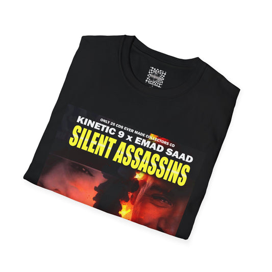 Silent Assassins Graphic T‑Shirt – Kinetic 9  x Emad Saad Album Art Tee