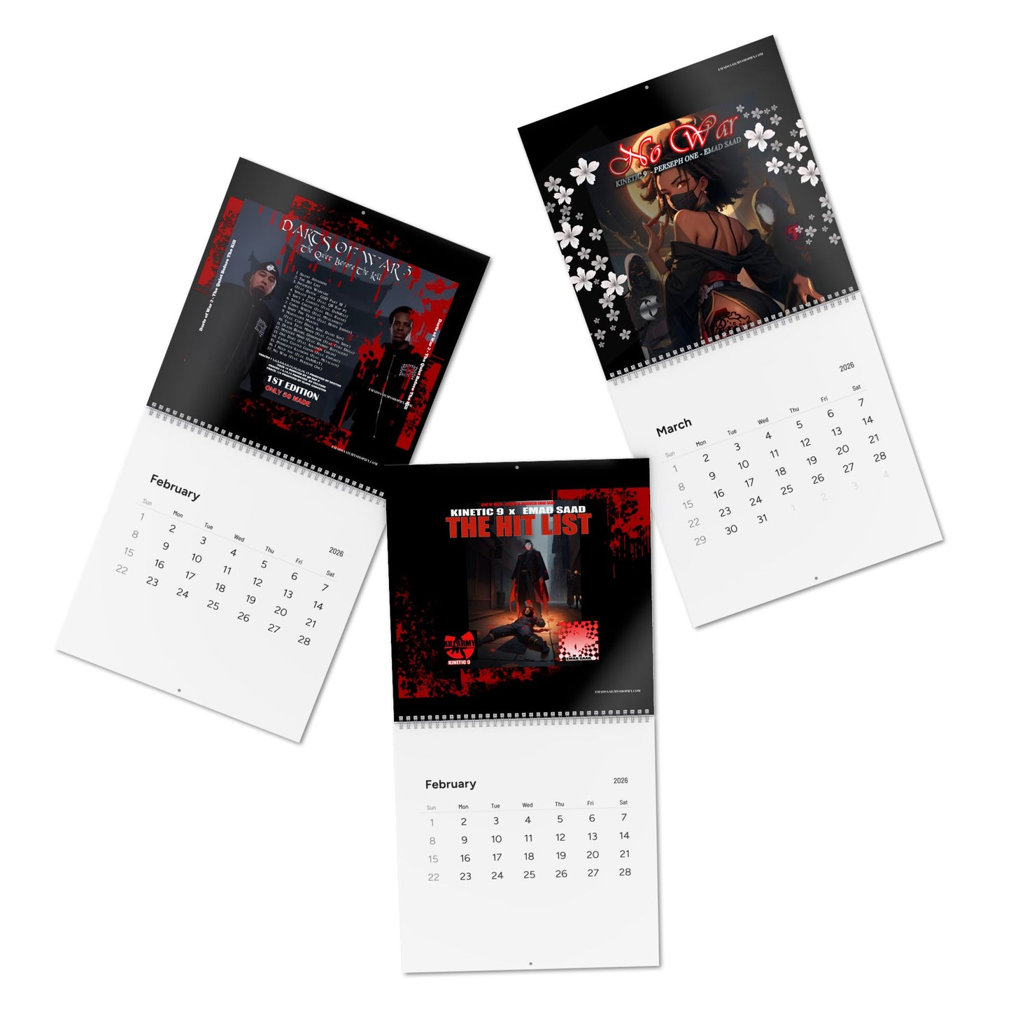 DARTS OF WAR 3  2026 Wall Calendar