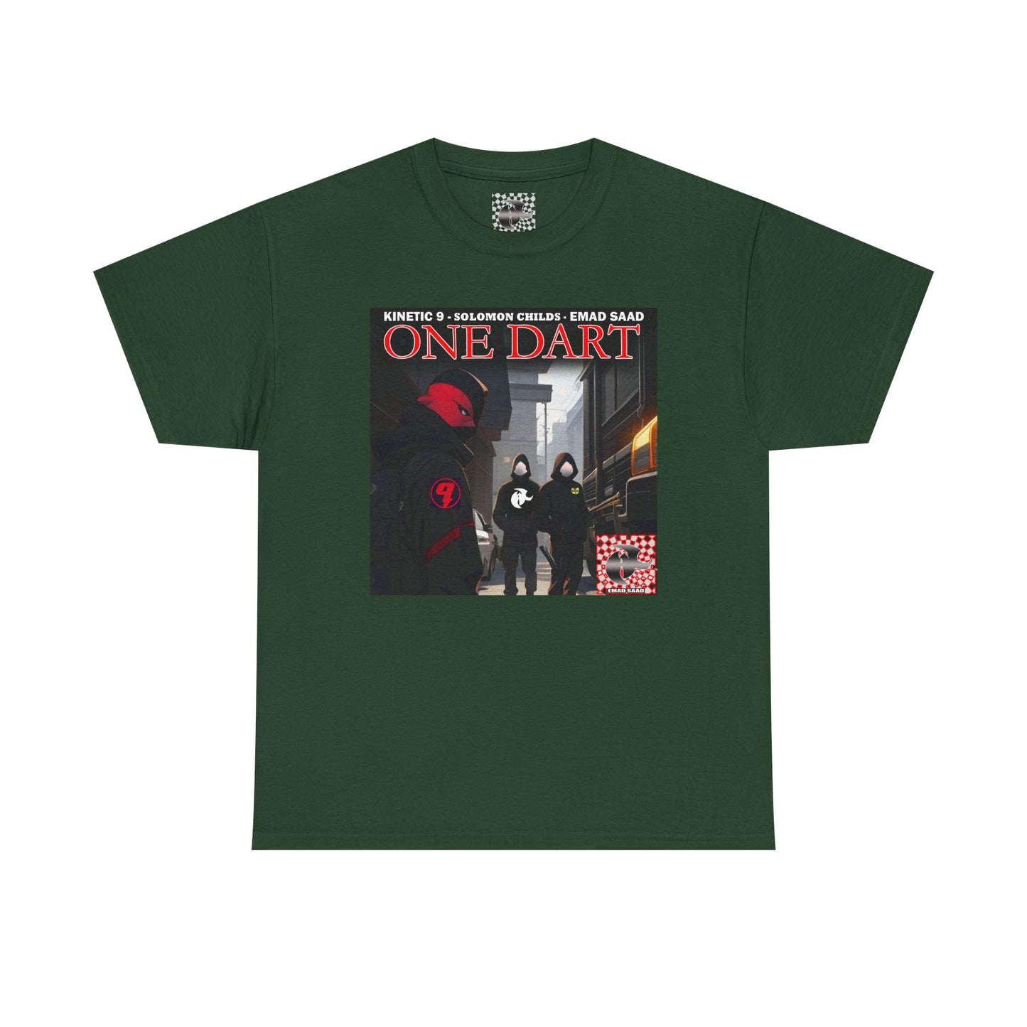 Streetwear Graphic Tee - 'ONE DART' Urban Style Unisex Heavy Cotton T-Shirt