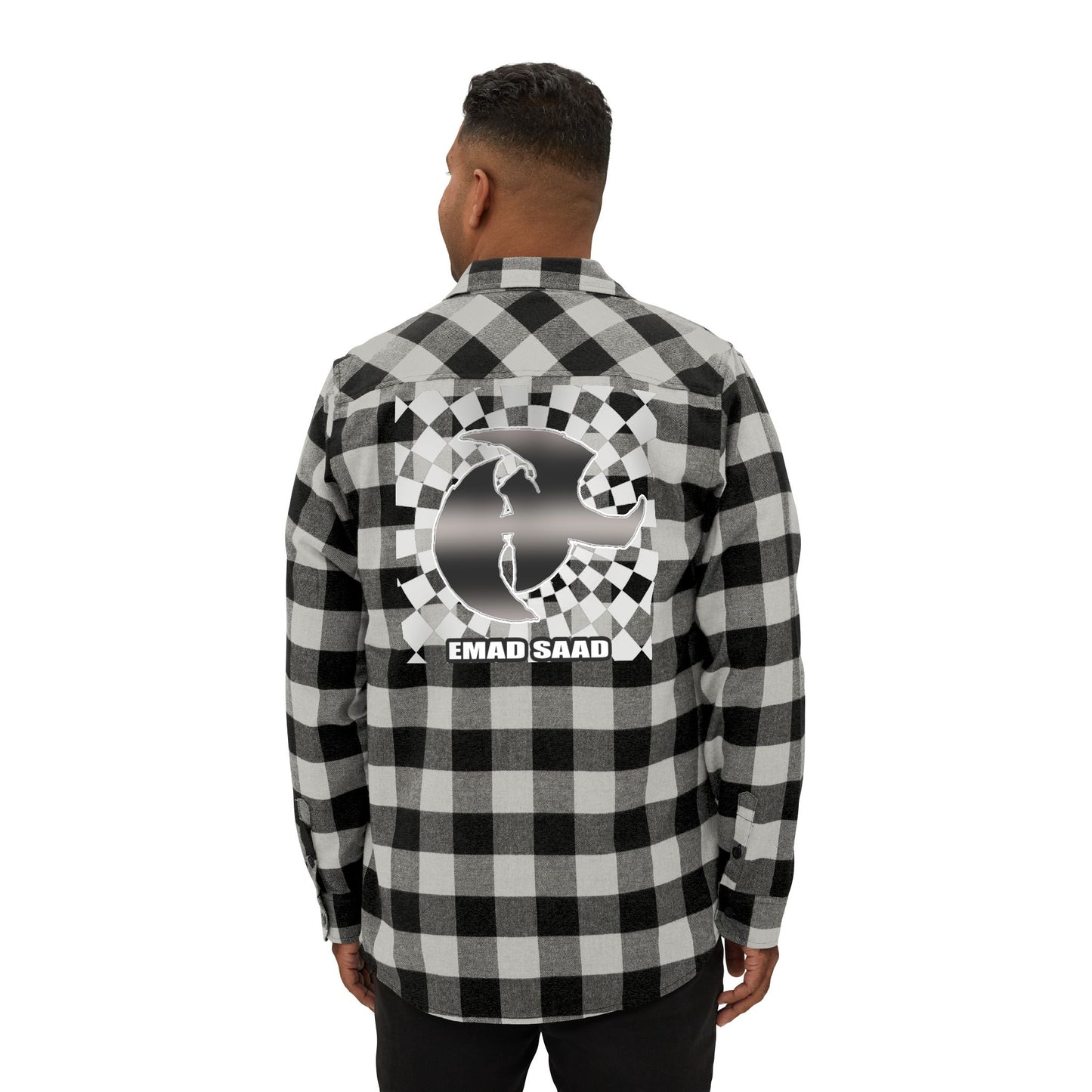 HK Logo Unisex Flannel Shirt with Checkered Design - Perfect for Casual Style & Outdoor Adventures