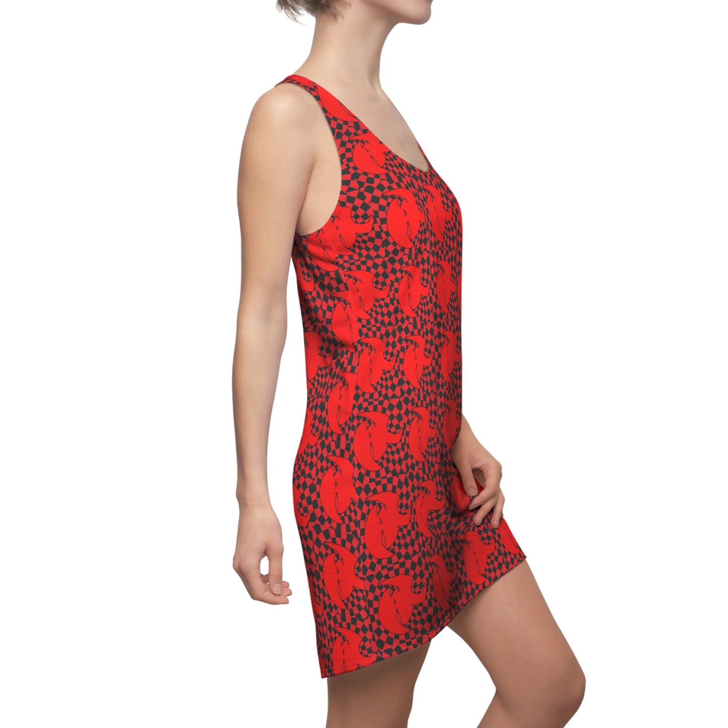 Emad Saad Hk Red  Racerback Dress - Perfect for Summer Fun & Casual Outings