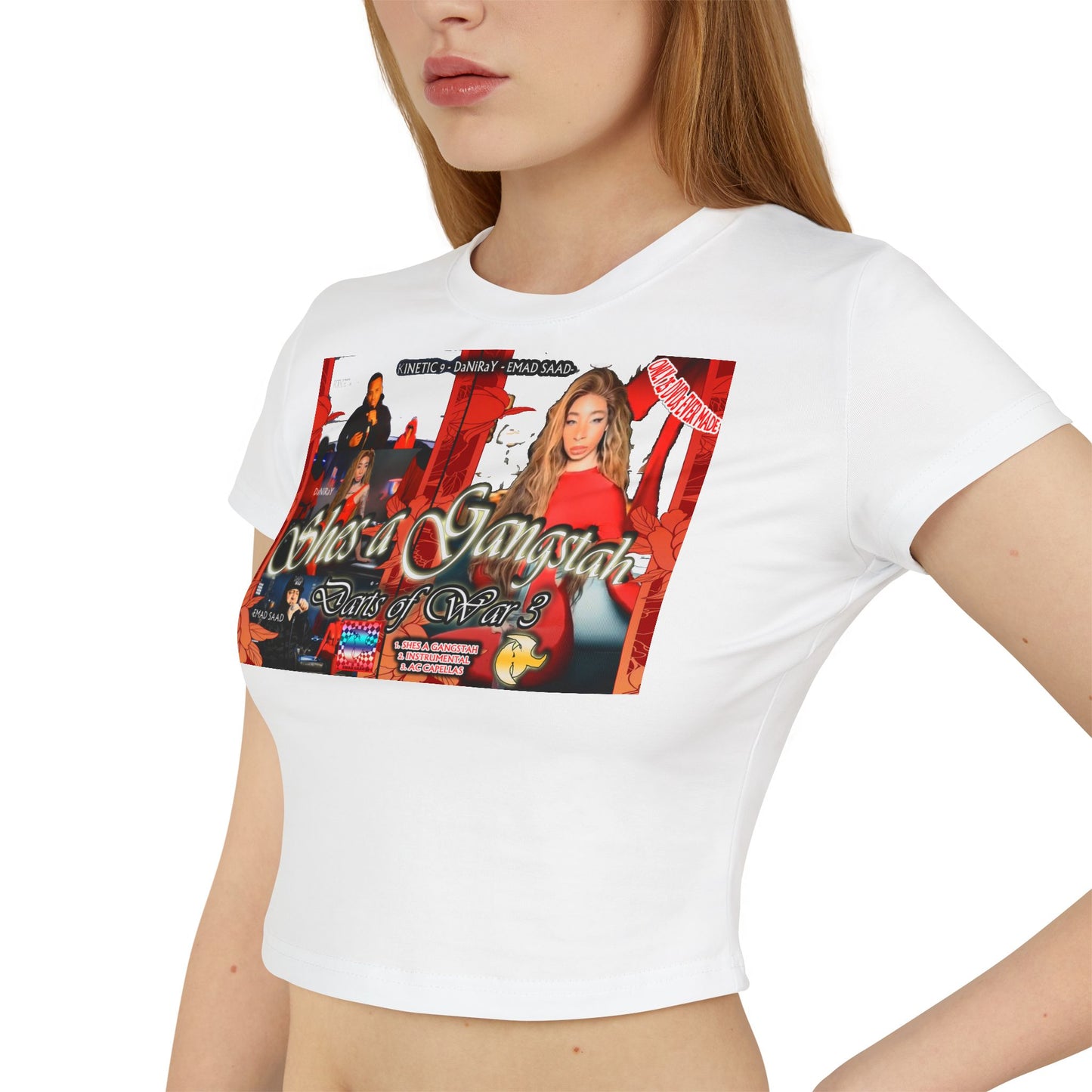 She's a Gangstah Women's Baby Girl style Tee -Graphic T-Shirt for Woman