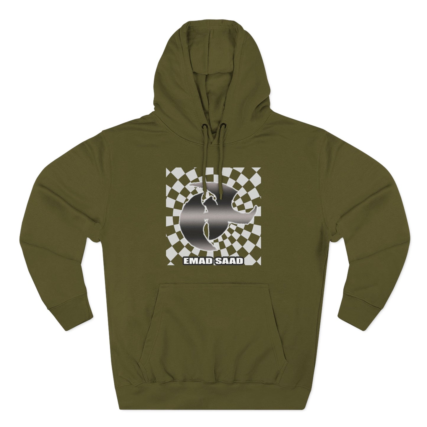 Emad Saad HK Checkerboard Skate Hoodie Graphic Pullover
