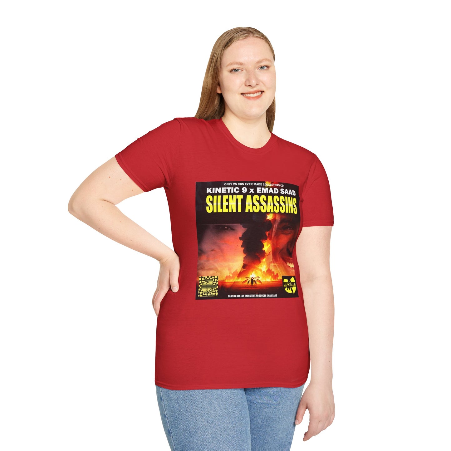 Silent Assassins Graphic T‑Shirt – Kinetic 9  x Emad Saad Album Art Tee