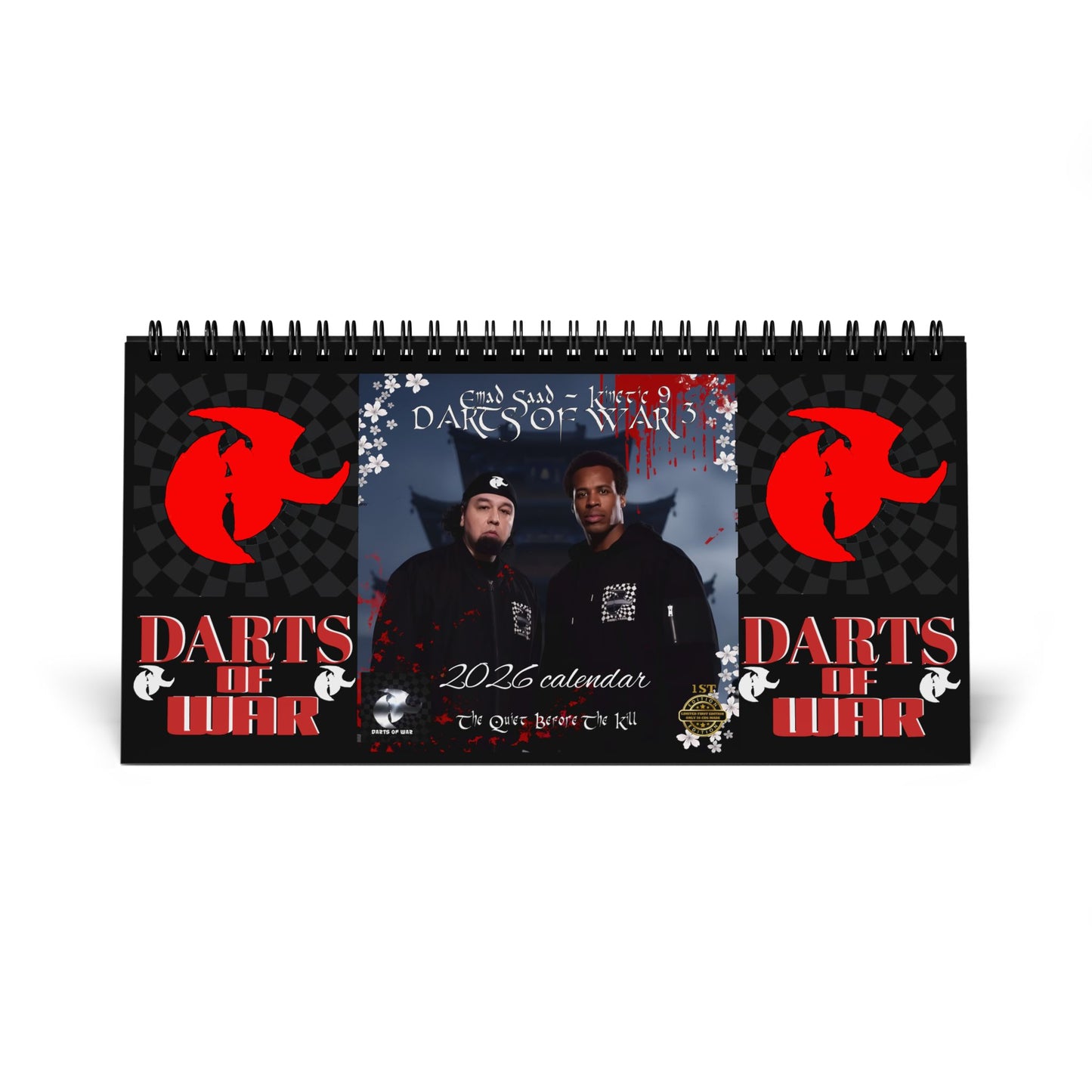 Darts of War 3 - 2026 Desktop Calendar (2026 grid)