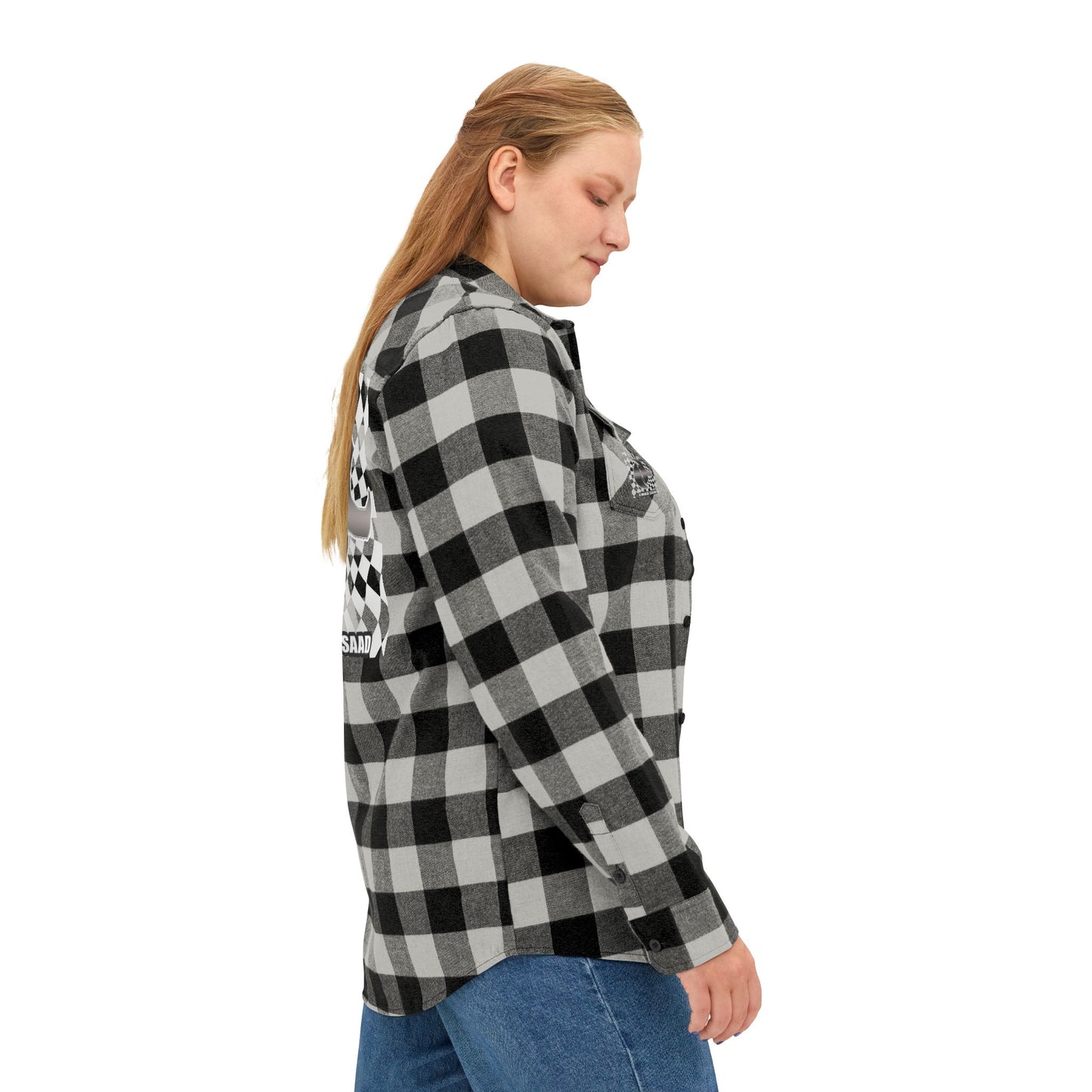 HK Logo Unisex Flannel Shirt with Checkered Design - Perfect for Casual Style & Outdoor Adventures
