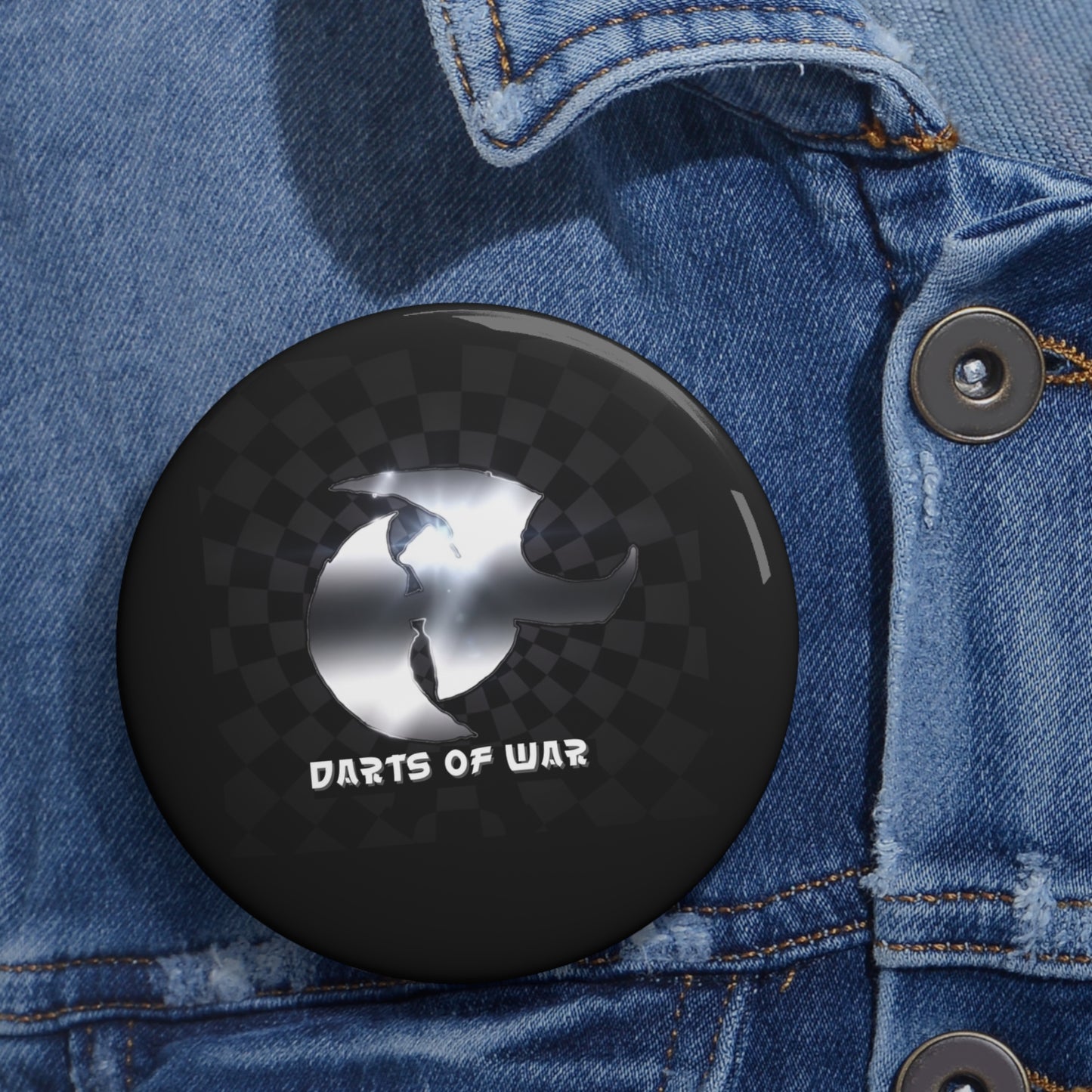 Darts o' War Pin Button — Custom Dartboard Game Enamel-Style Badge