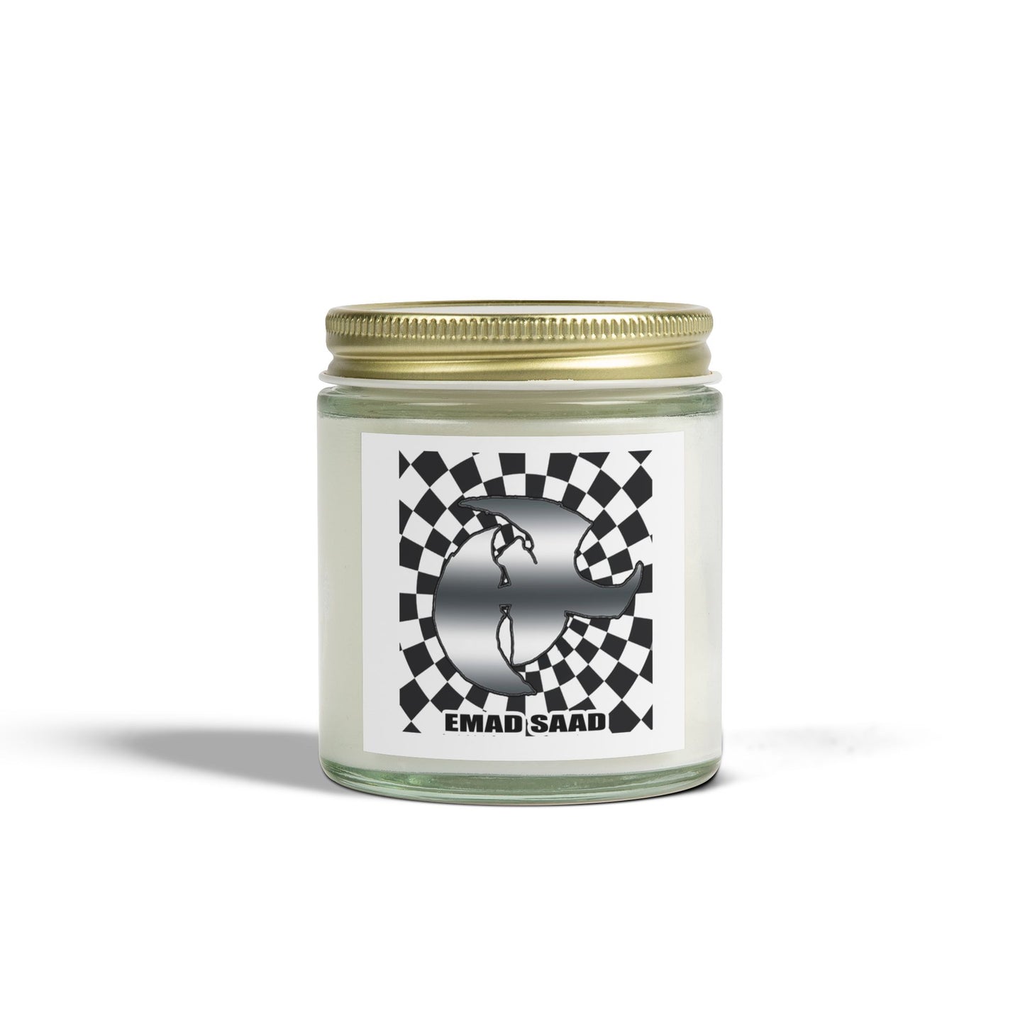 Emad Saad Scented Candle – Coconut Apricot Wax (4oz & 9oz) – Relaxing Home Fragrance