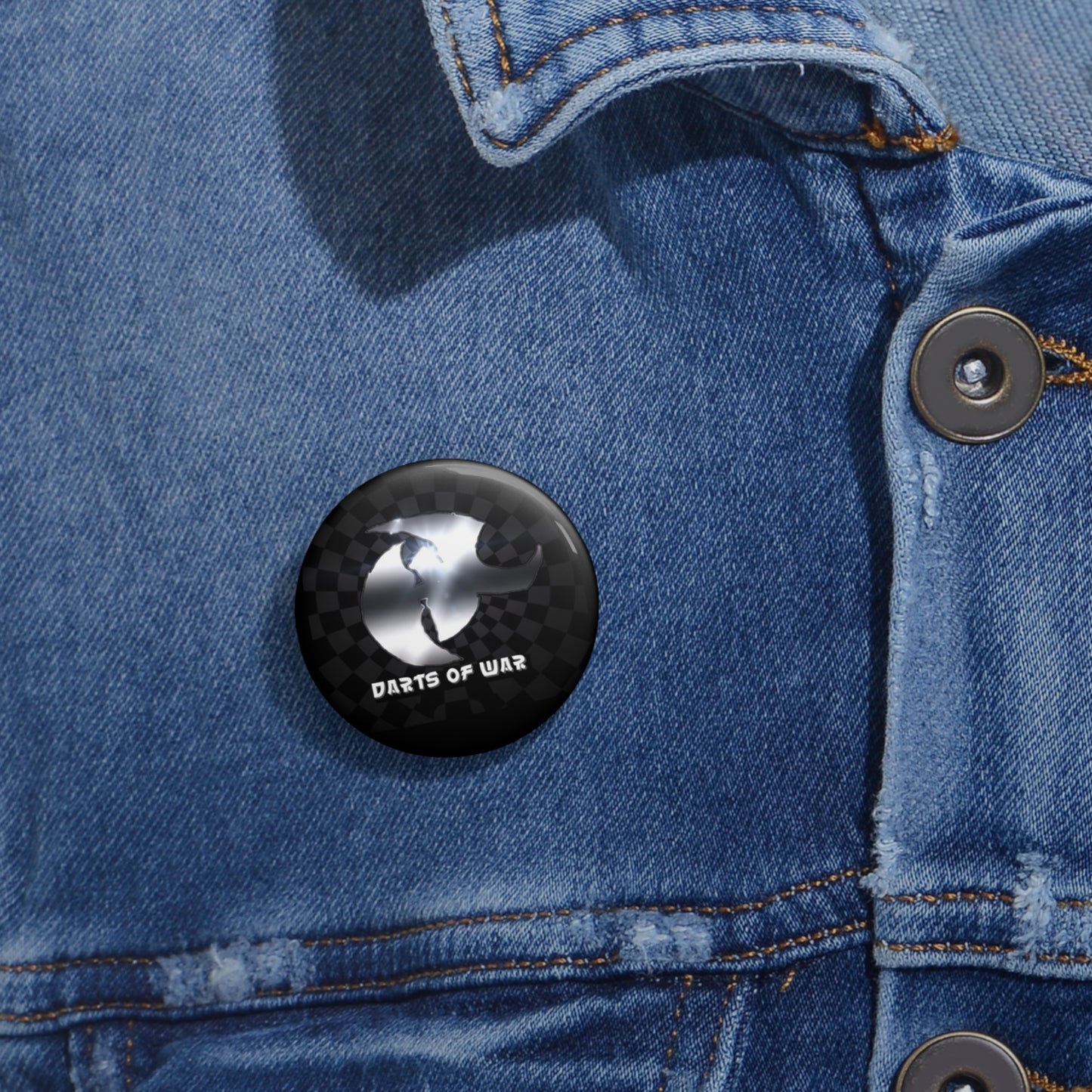 Darts o' War Pin Button — Custom Dartboard Game Enamel-Style Badge