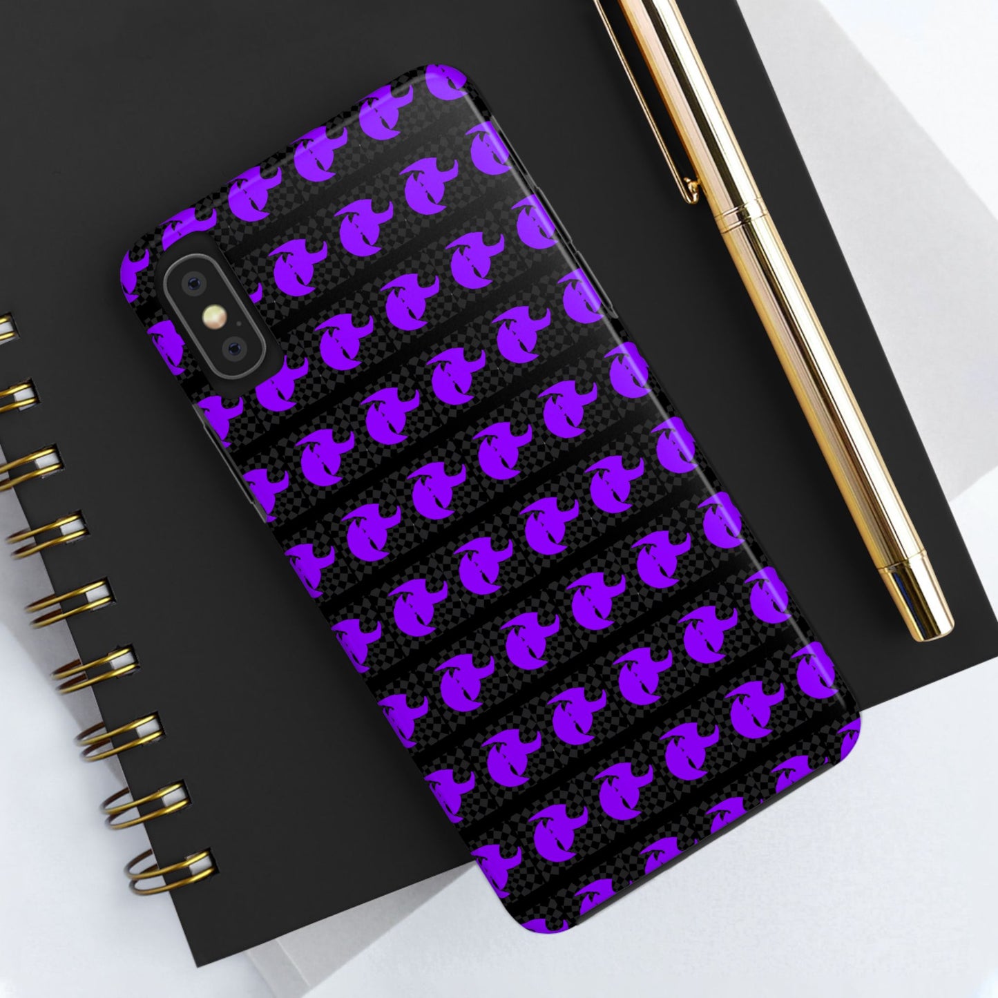 HK Logo Bold Purple Graphic Tough Phone Cases - Durable Protection for Every Style
