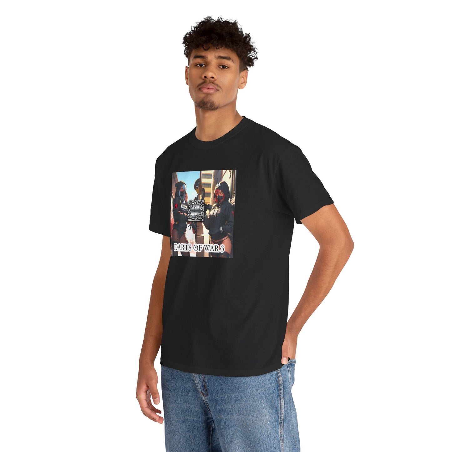 Darts of War Unisex Heavy Cotton Tee - Casual Streetwear Graphic T-Shirt
