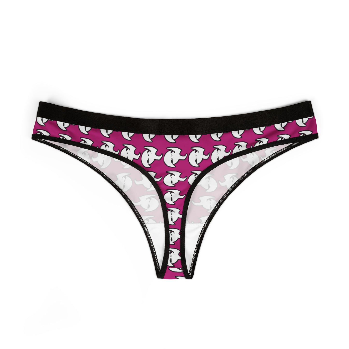 HK logo Playful Ghost Print Women's Thongs - Fun & Flirty Lingerie