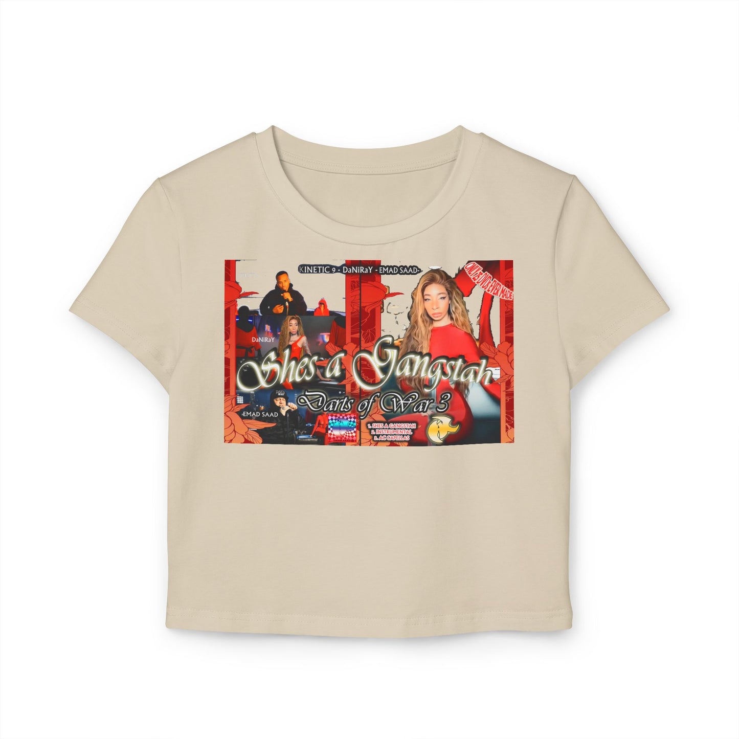 She's a Gangstah Women's Baby Girl style Tee -Graphic T-Shirt for Woman