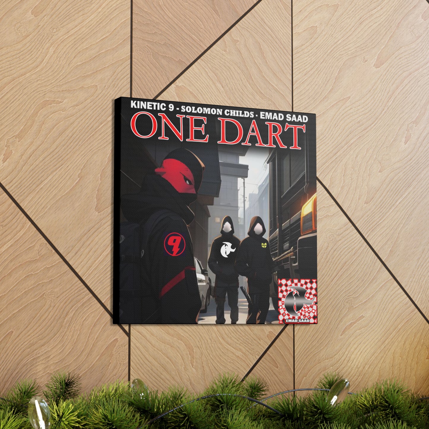 One Dart Canvas Gallery Wrap - Urban Art for Music Lovers
