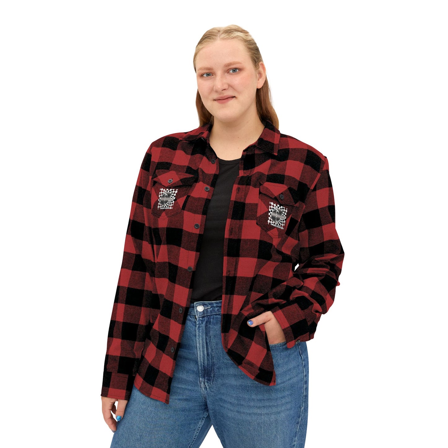 HK Logo Unisex Flannel Shirt with Checkered Design - Perfect for Casual Style & Outdoor Adventures