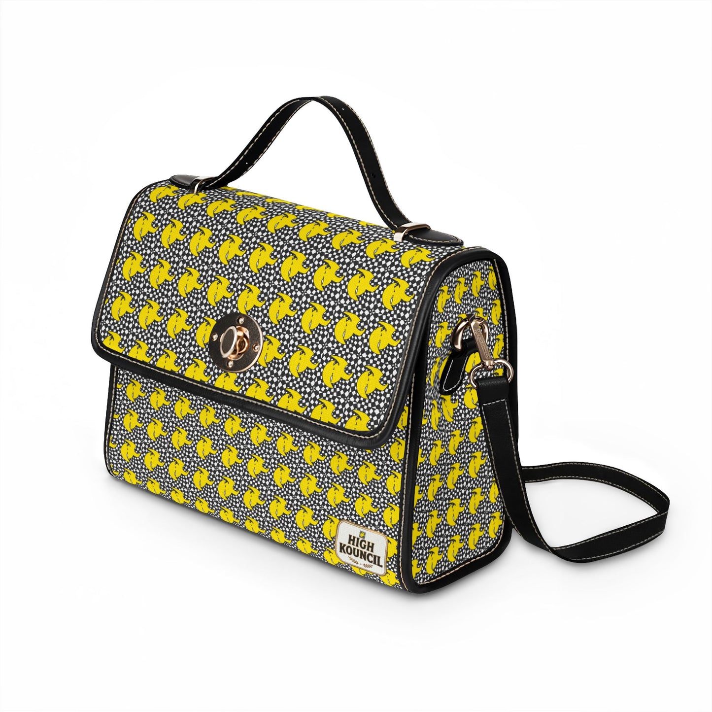 High Kouncil logo Pattern Canvas Handbag — Waterproof Canvas Bag