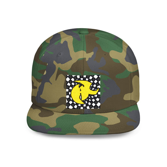 HK Logo Flat Bill Snapback Hat