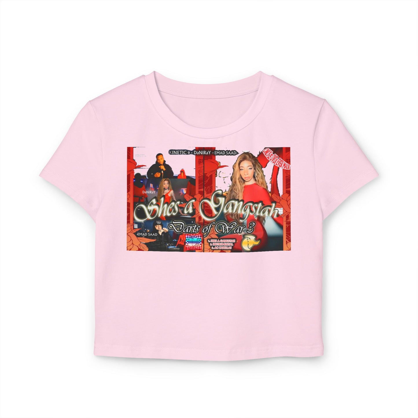 She's a Gangstah Women's Baby Girl style Tee -Graphic T-Shirt for Woman