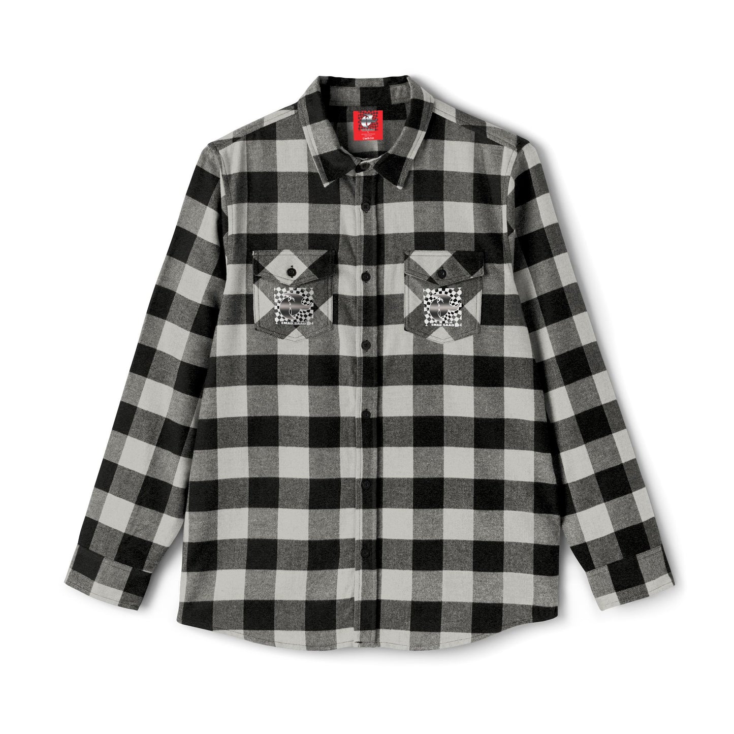 HK Logo Unisex Flannel Shirt with Checkered Design - Perfect for Casual Style & Outdoor Adventures