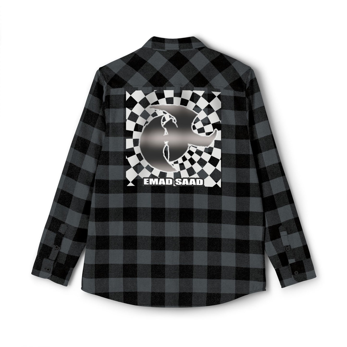 HK Logo Unisex Flannel Shirt with Checkered Design - Perfect for Casual Style & Outdoor Adventures