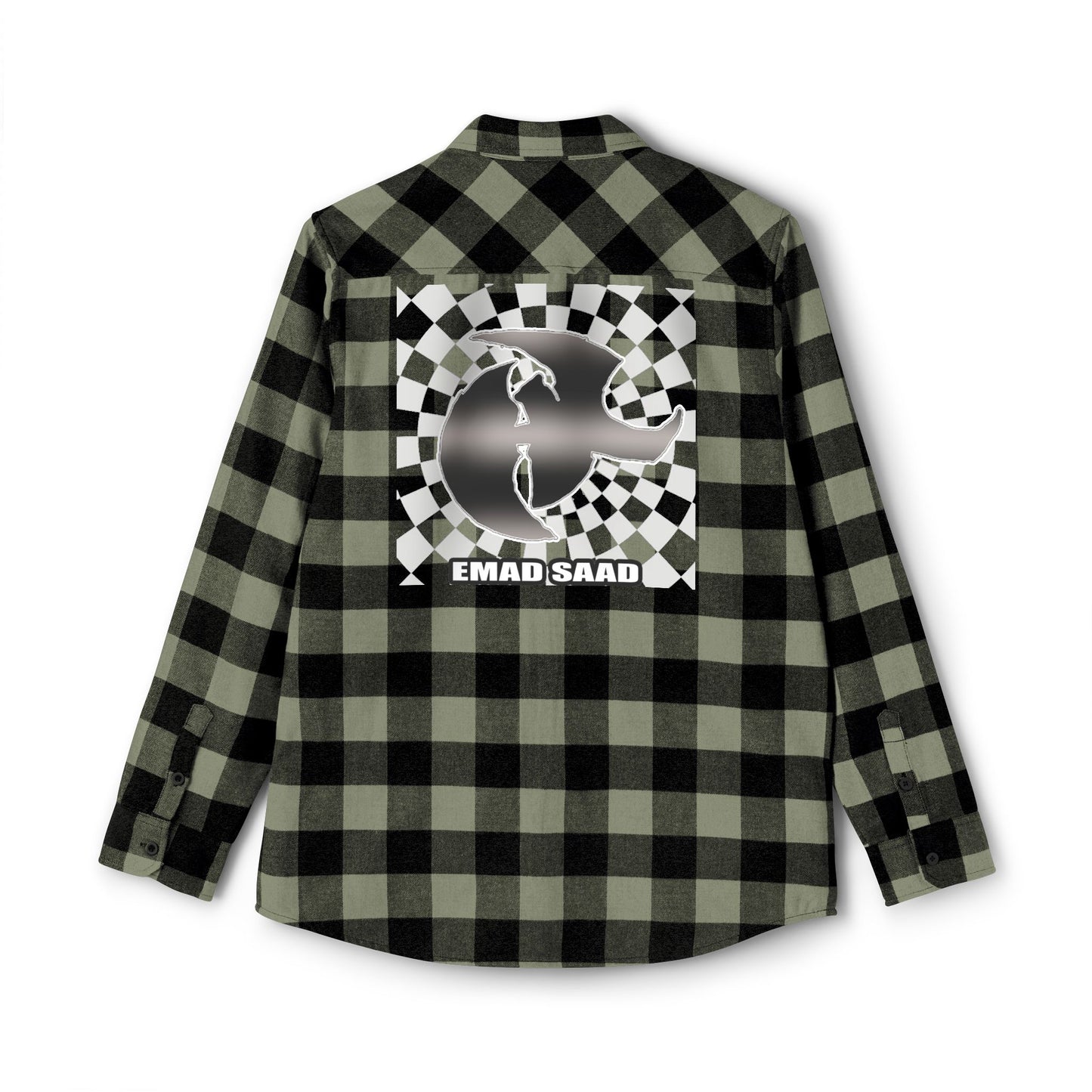 HK Logo Unisex Flannel Shirt with Checkered Design - Perfect for Casual Style & Outdoor Adventures