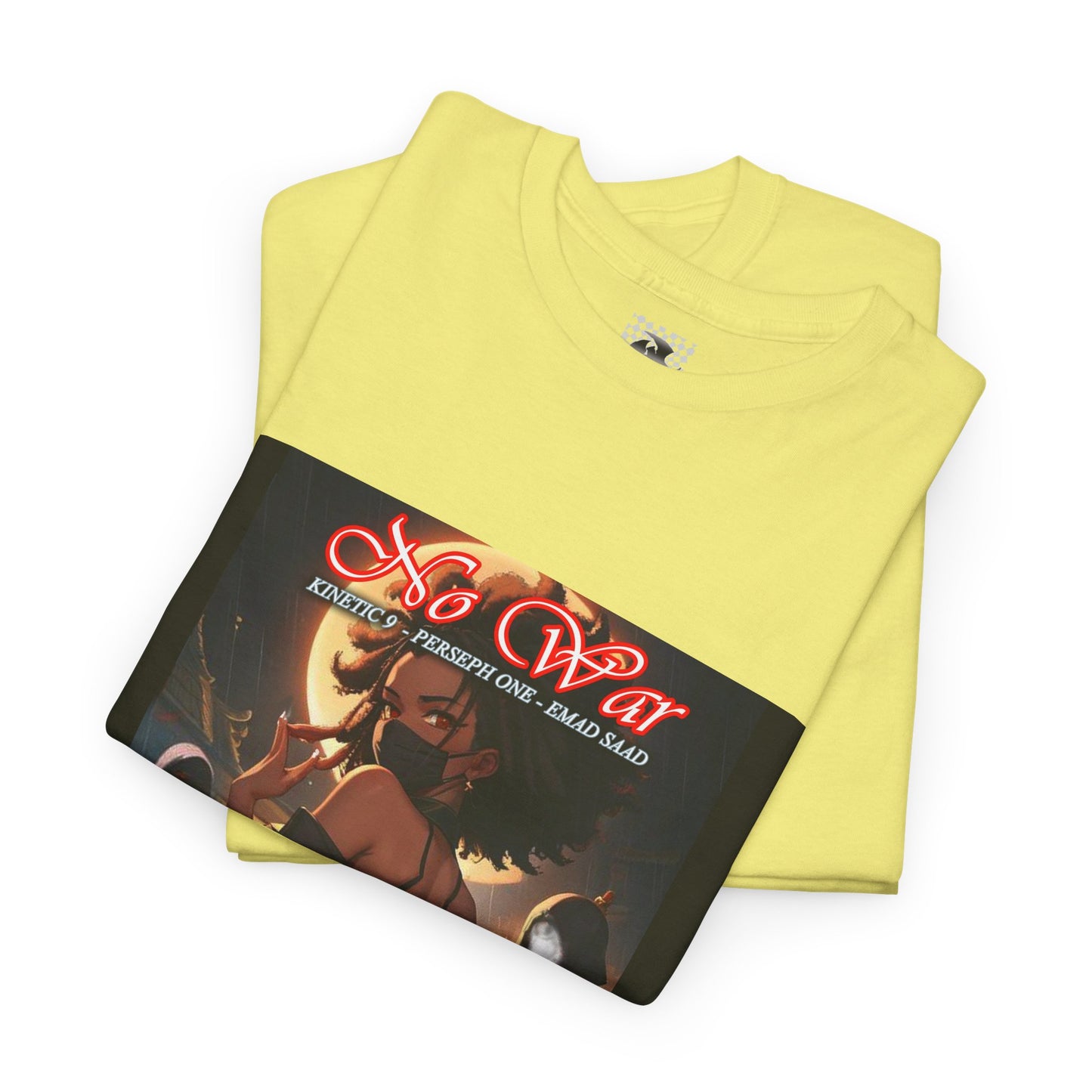 No War Anime-Inspired Unisex Heavy Cotton Tee - 'War' Design