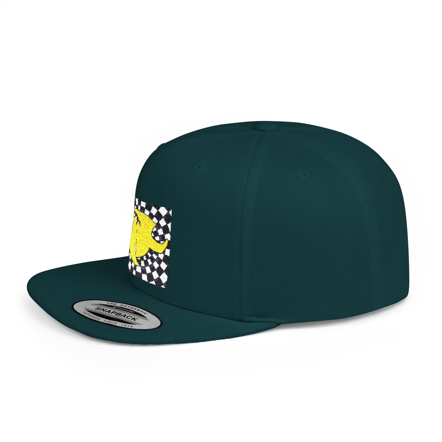 HK Logo Flat Bill Snapback Hat
