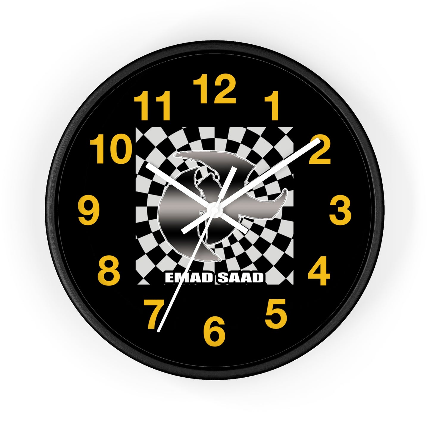 Racing Themed Wall Clock - Emad Saad Design, Perfect for Car Enthusiasts & Gift Ideas