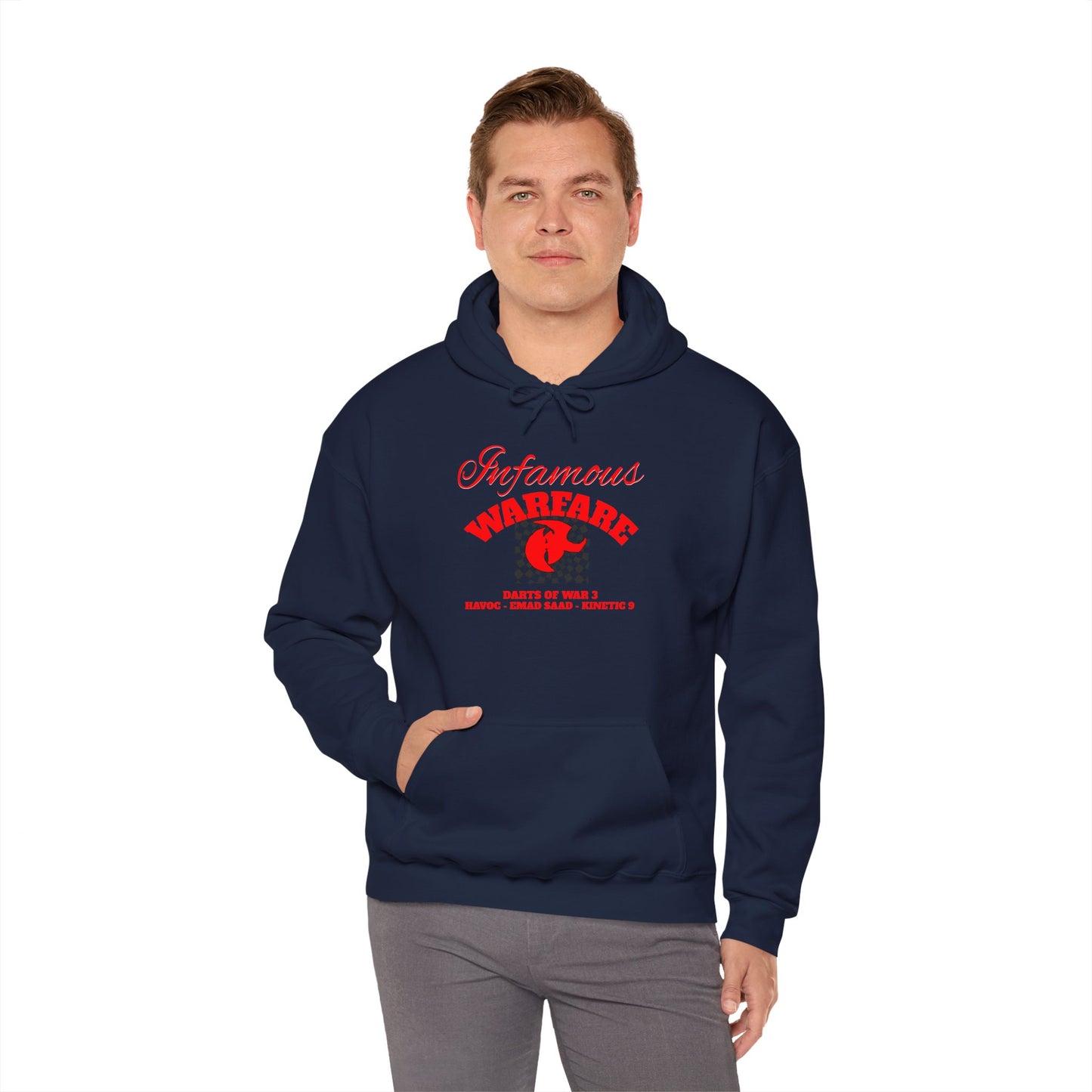 Infamous Warfare Hooded Sweatshirt Casual Hoodie, Streetwear Style,