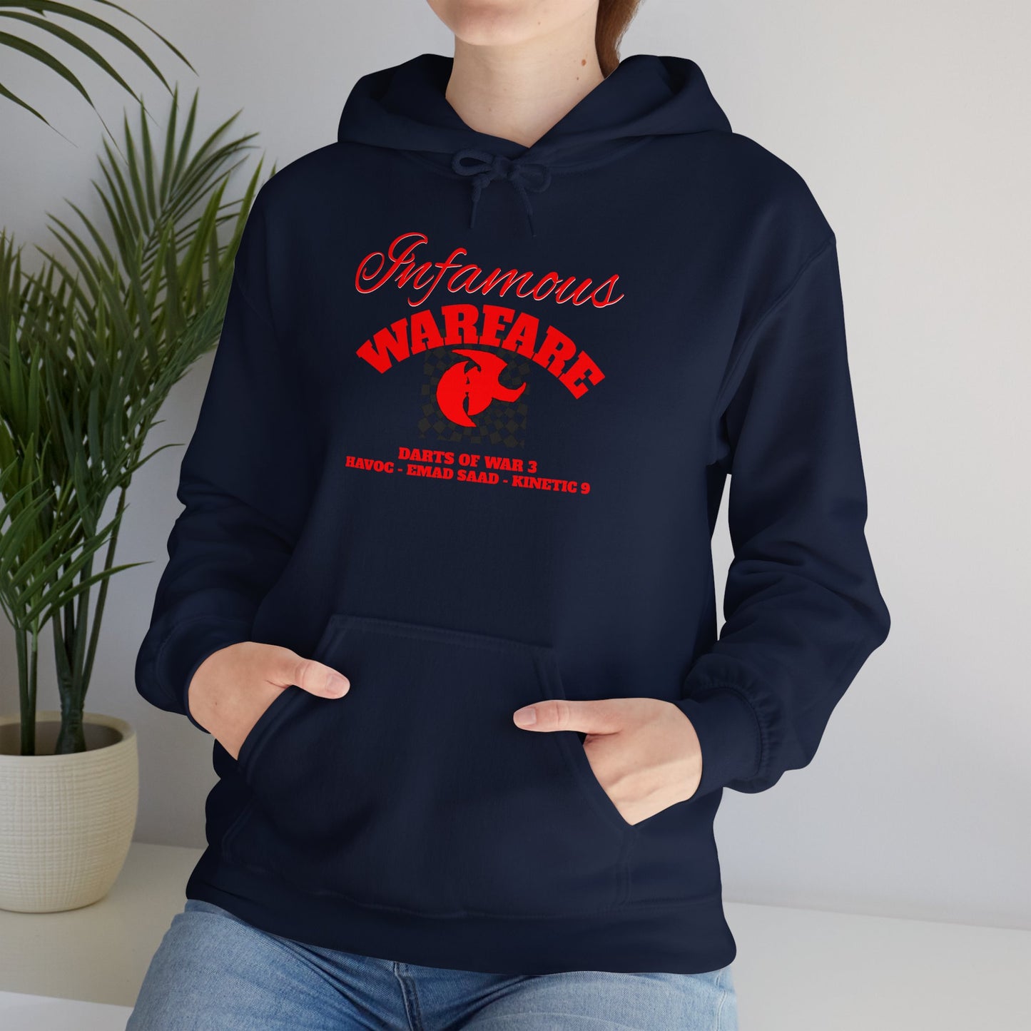 Infamous Warfare Hooded Sweatshirt Casual Hoodie, Streetwear Style,
