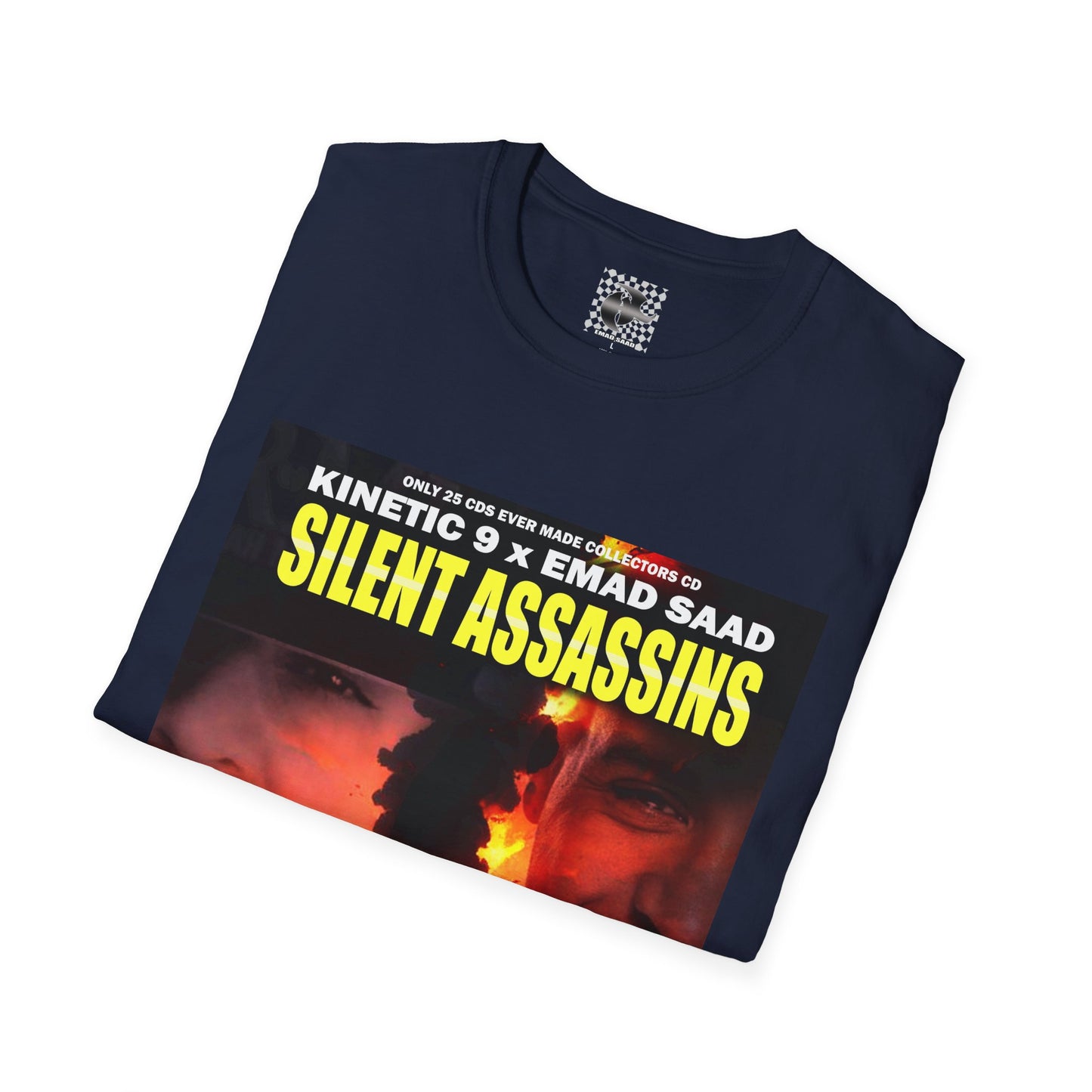 Silent Assassins Graphic T‑Shirt – Kinetic 9  x Emad Saad Album Art Tee