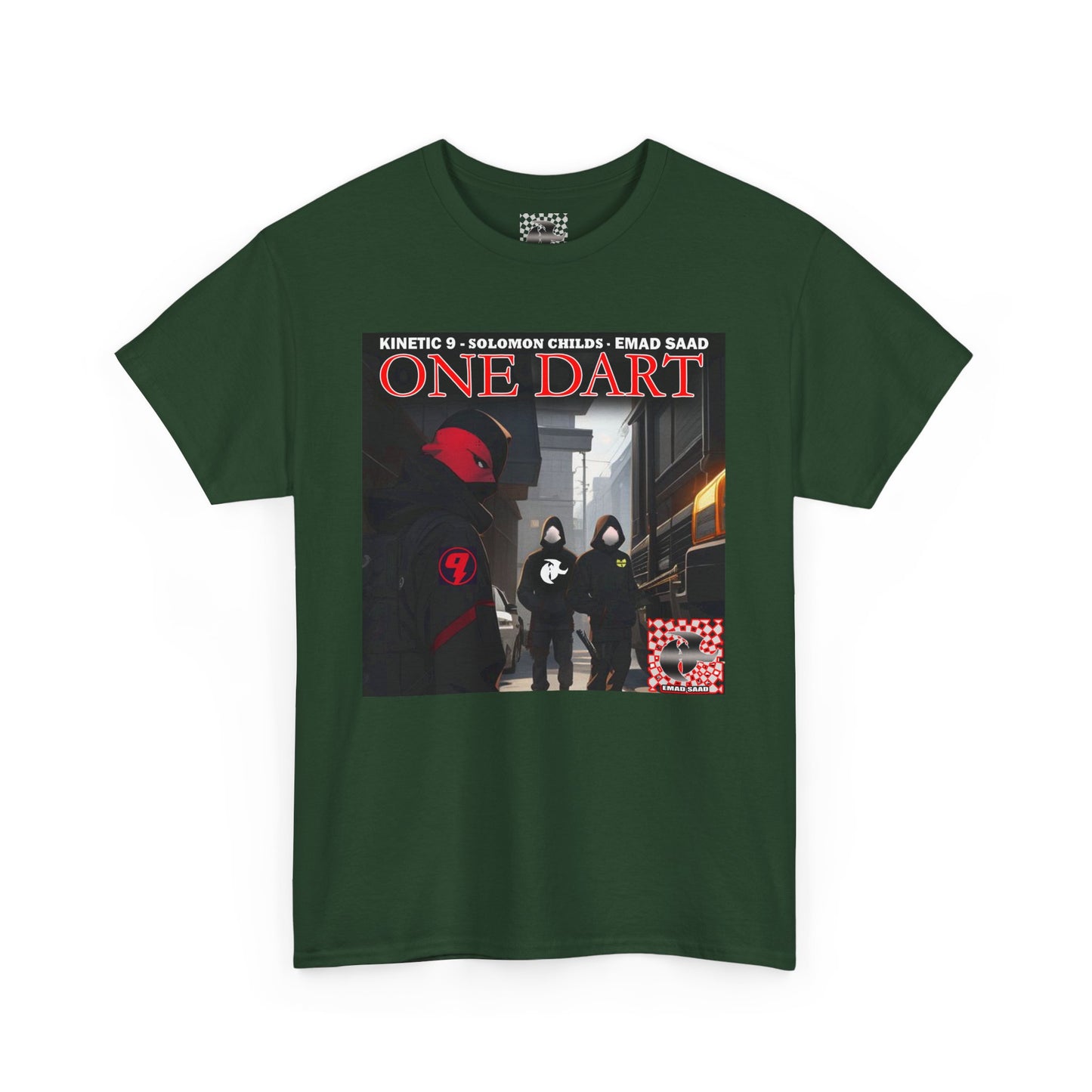 Streetwear Graphic Tee - 'ONE DART' Urban Style Unisex Heavy Cotton T-Shirt