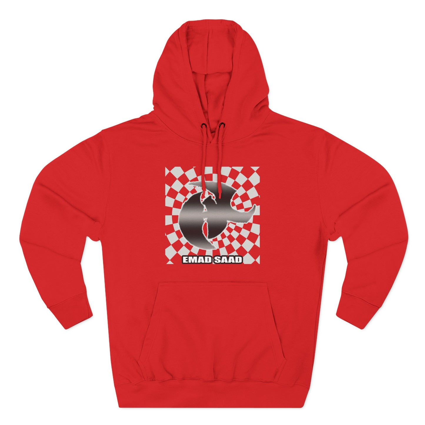Emad Saad HK Checkerboard Skate Hoodie Graphic Pullover