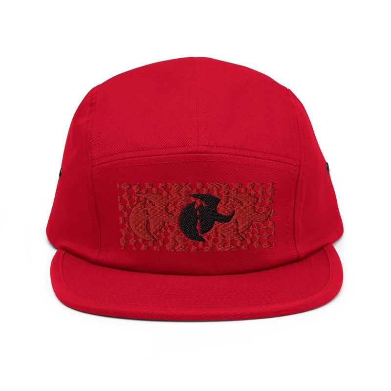 HK CHECKER GAME HAT red