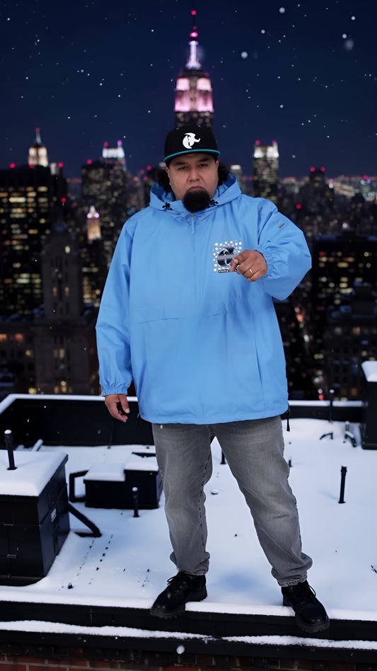 Emad Saad Champion Unisex Packable Anorak Jacket - Bright Orange Casual Outerwear