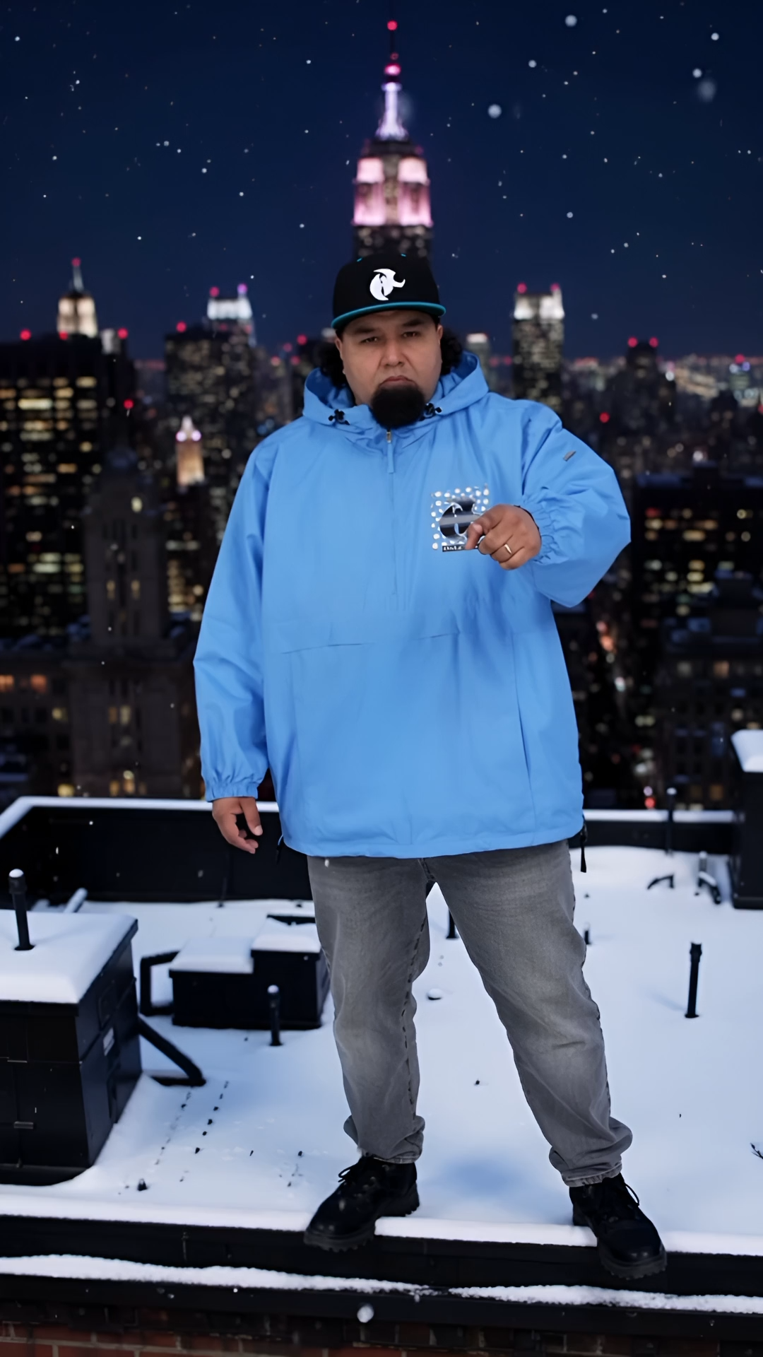 Emad Saad Champion Unisex Packable Anorak Jacket - Bright Orange Casual Outerwear