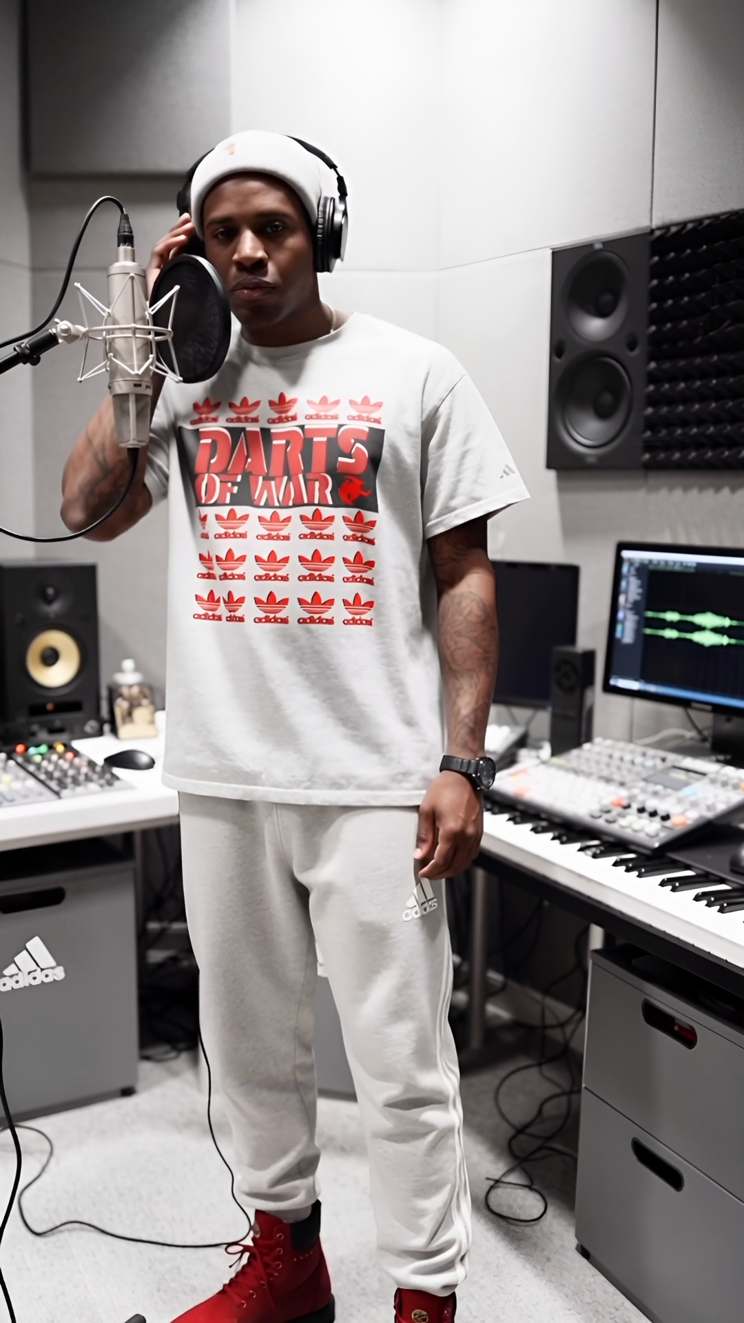 Adidas Darts of War Tee Shirt , Casual Style, Streetwear